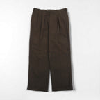 RALPH LAUREN 90s 2-pleat wide-leg slacks, size L, brown check polyester