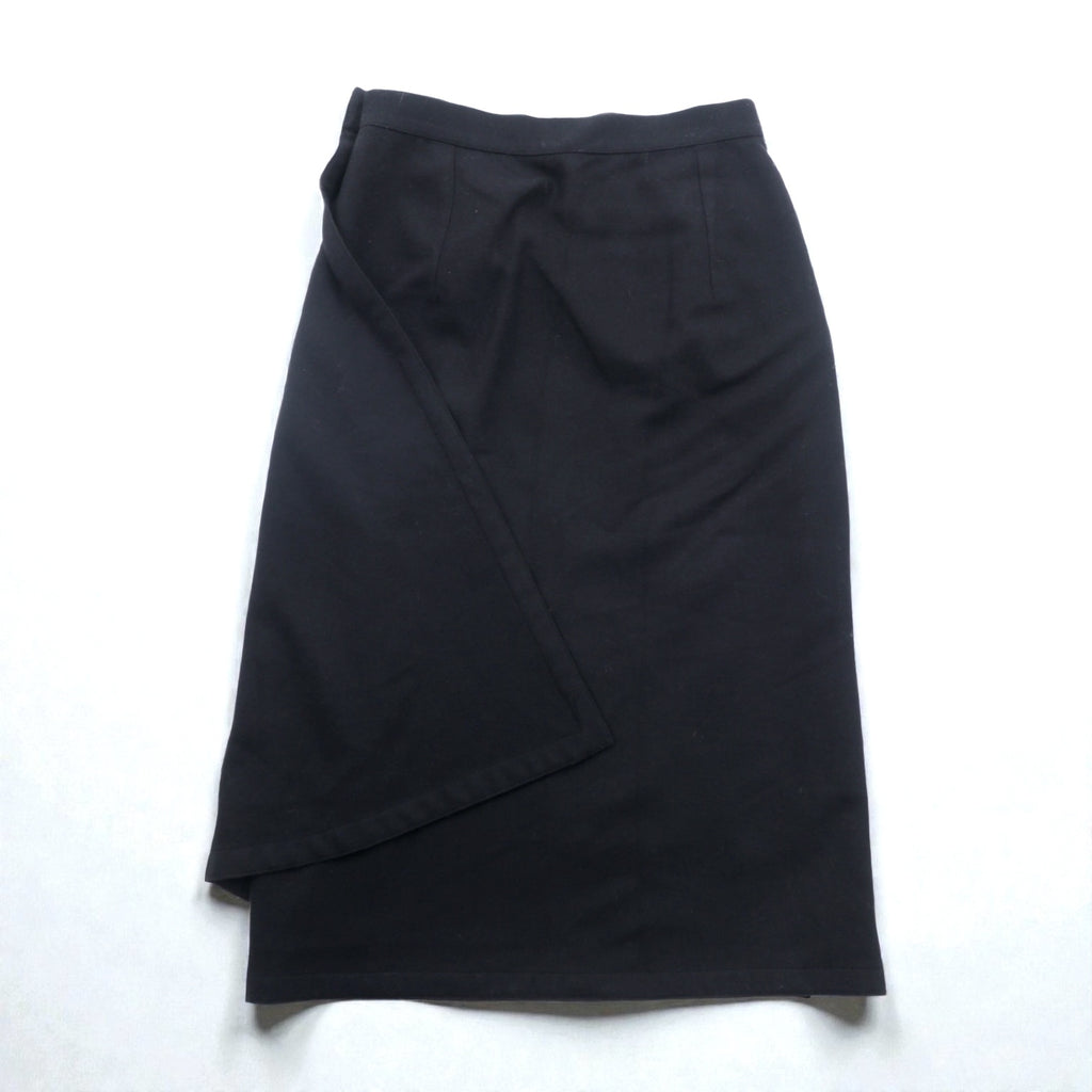 GUCCI 80s Made in Italy Vintage Wrap Skirt FREE Black Wool Old Gucci