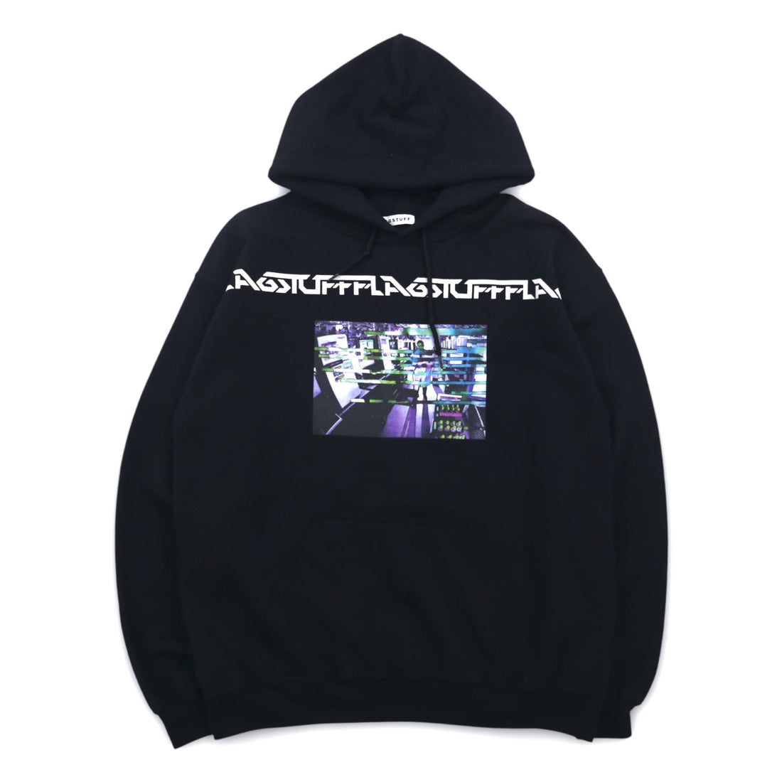 FLAGSTUFF Graphic Pullover Hoodie M Black F-LAGSTUF-F LABO HOODIE 19SS-FS-41