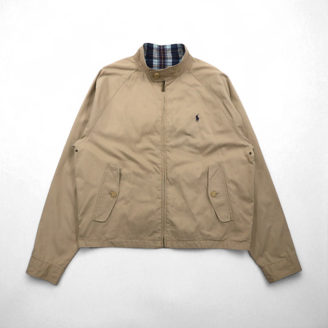 Polo Ralph Lauren 90s Reversible Swing Top Harrington Jacket, Size XL, Check, Small Pony Embroidery
