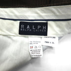 RALPH LAUREN 90s 2-pleat wide-leg slacks, size L, brown check polyester