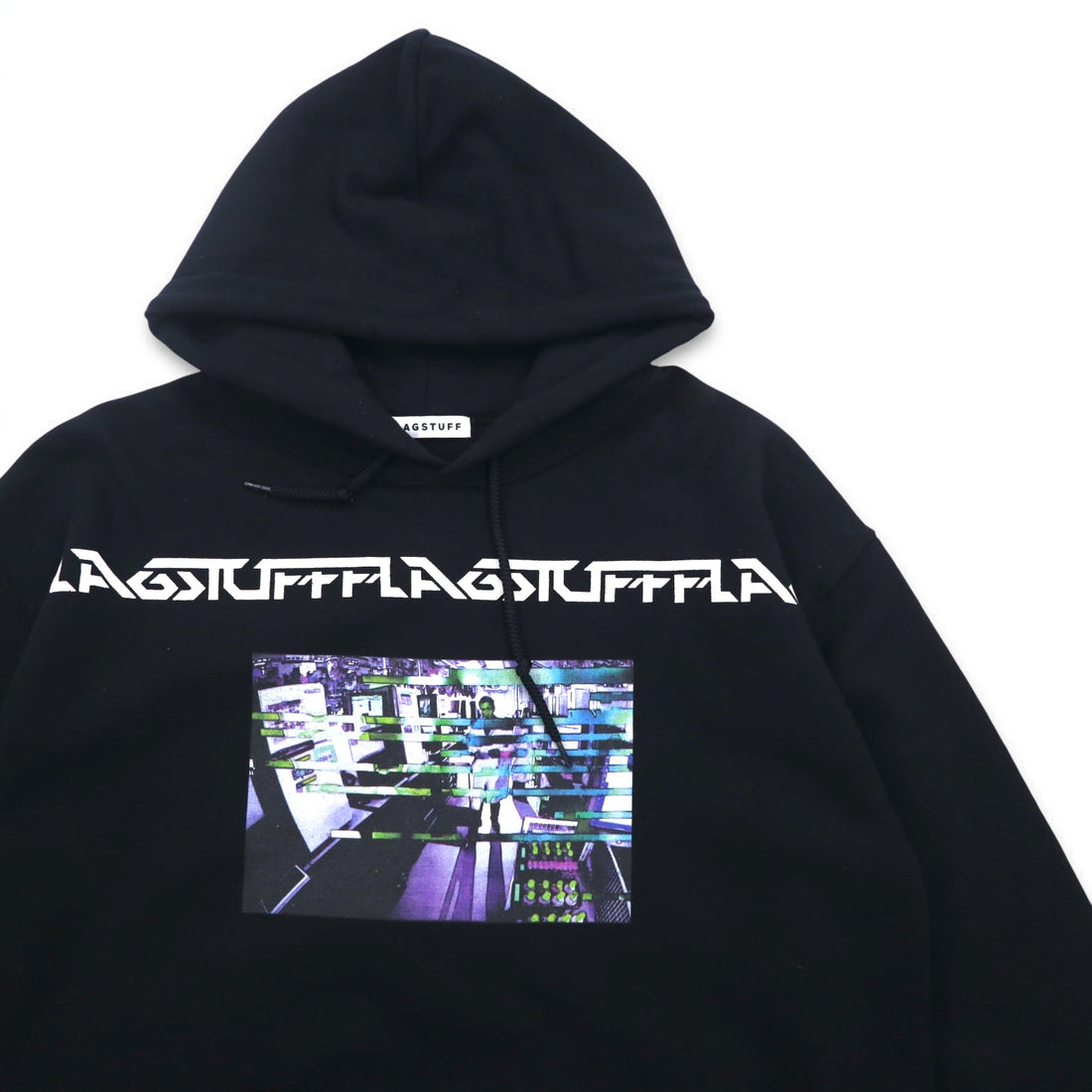FLAGSTUFF Graphic Pullover Hoodie M Black F-LAGSTUF-F LABO HOODIE 19SS-FS-41