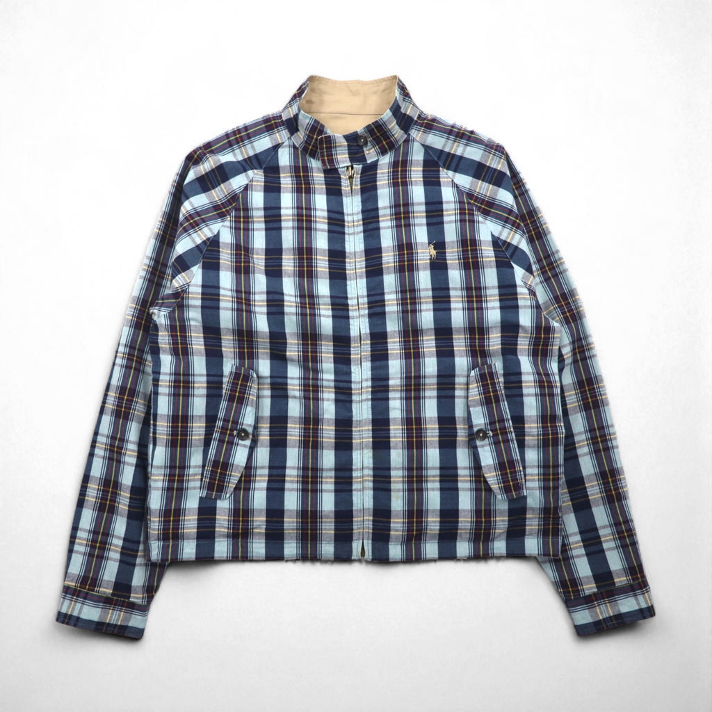 Polo Ralph Lauren 90年代 リバーシブル スウィングトップ ハリントンジャケット XL チェック スモールポニー刺繡