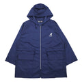 KANGOL Rain Jacket FREE Navy Nylon Water Repellent Back Logo Print Drawstring Made in Japan