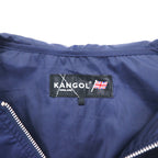 KANGOL Rain Jacket FREE Navy Nylon Water Repellent Back Logo Print Drawstring Made in Japan