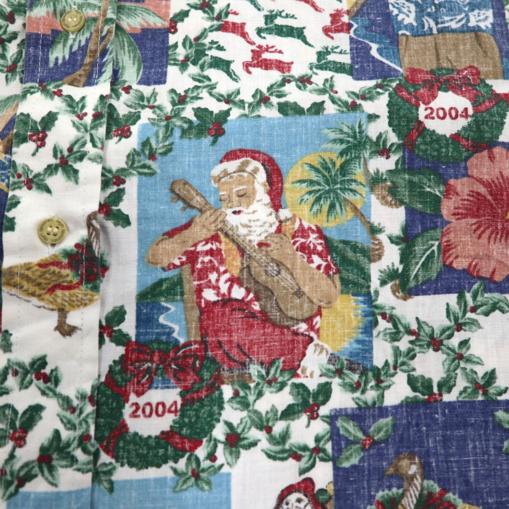 Reyn Spooner Hawaiian-Made MELE KALIMAKA Aloha Shirt, Box Shirt, XL, Multicolor, All-Over Print