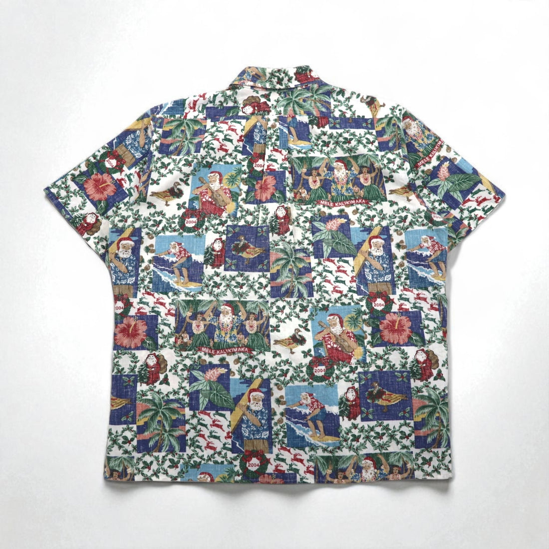Reyn Spooner Hawaiian-Made MELE KALIMAKA Aloha Shirt, Box Shirt, XL, Multicolor, All-Over Print