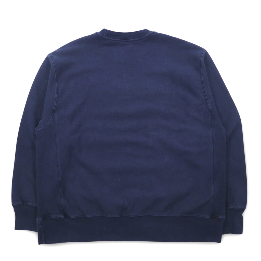 Champion Reverse Weave Script Logo Print Sweatshirt 3XL Navy Blue Single Tag Reprint Made in El Salvador