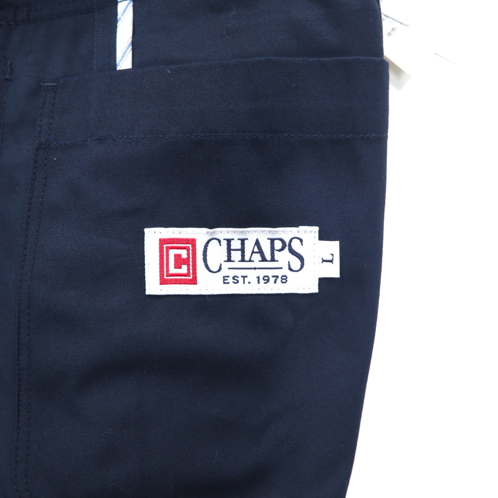 CHAPS 3B Tailored Jacket L Navy Cotton Unused