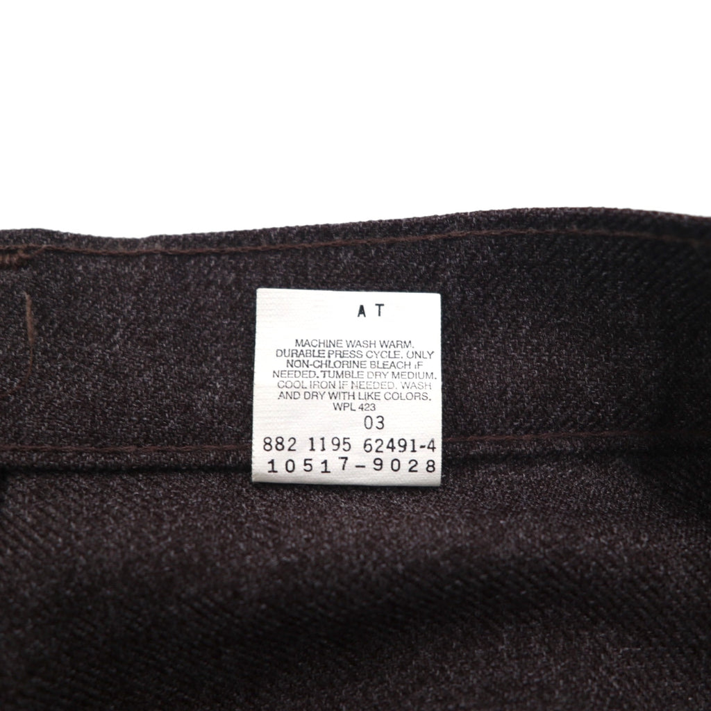 Levi's 90年代 USA製 スタプレ STA-PREST ブーツカット スラックスパンツ L グレー SCOVILLジップ 黒タブ 10517-9028