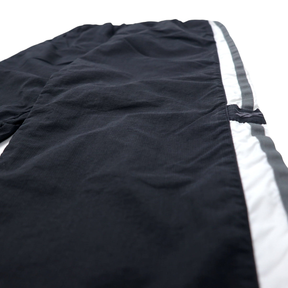 Reebok 90s Track Pants Jersey XL Black Polyester Sideline Vector Logo