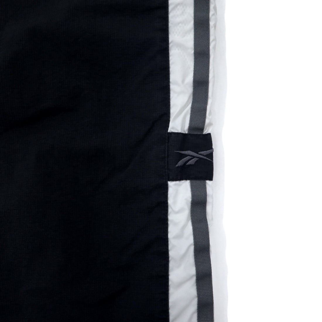 Reebok 90s Track Pants Jersey XL Black Polyester Sideline Vector Logo