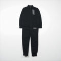 PUMA Stand Collar Jersey Set, Size M, Black, Graphic, High Neck Jogger, 585325-01