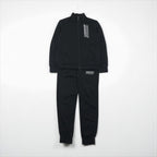 PUMA Stand Collar Jersey Set, Size M, Black, Graphic, High Neck Jogger, 585325-01