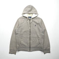 Ralph Lauren 90年代 リバースウィーブ ヘビーウェイト ジップパーカー M グレー スモールポニー刺繡