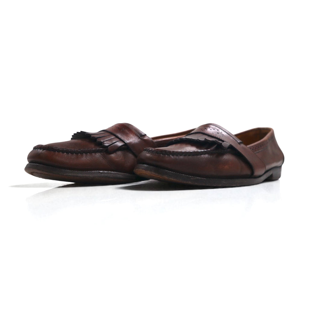 COLE HAAN USA製 フリンジ ローファー 28cm ブラウン レザー 225844 J5 6034