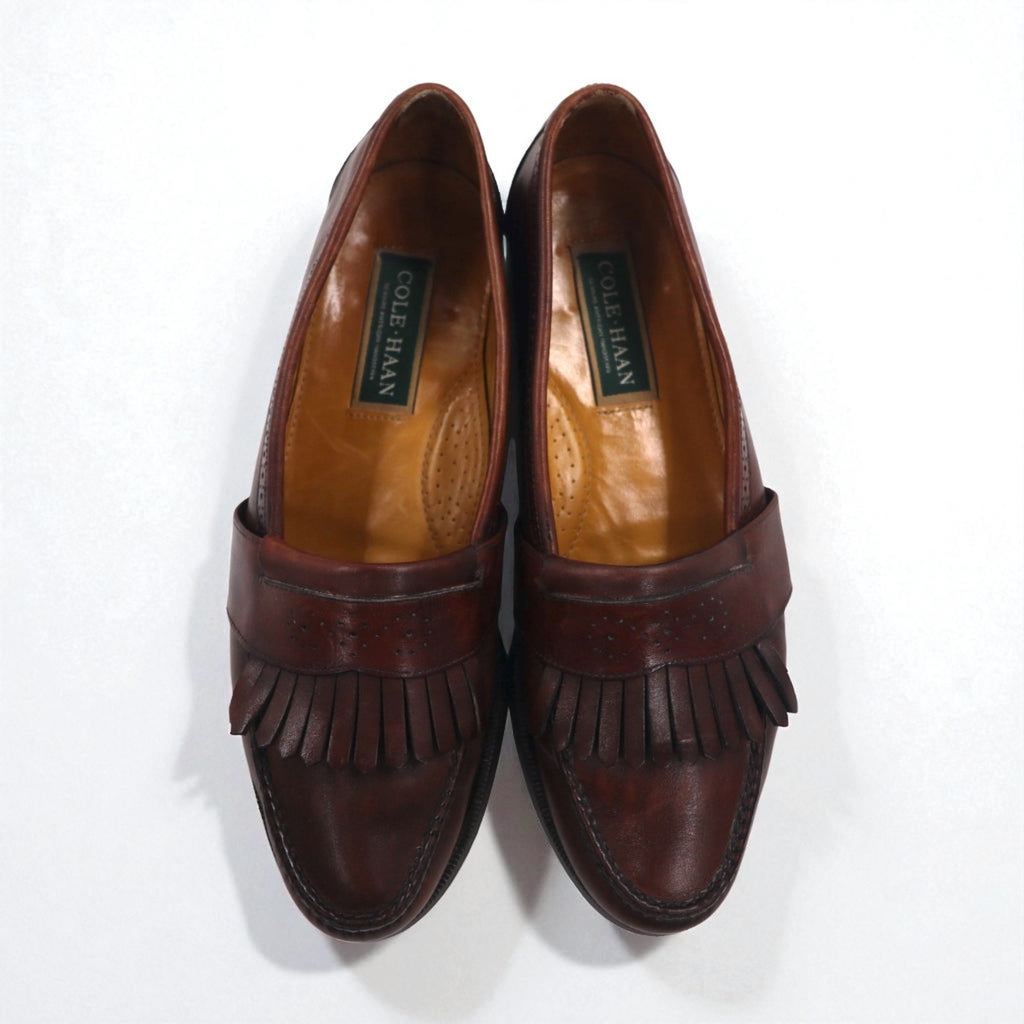 COLE HAAN USA製 フリンジ ローファー 28cm ブラウン レザー 225844 J5 6034
