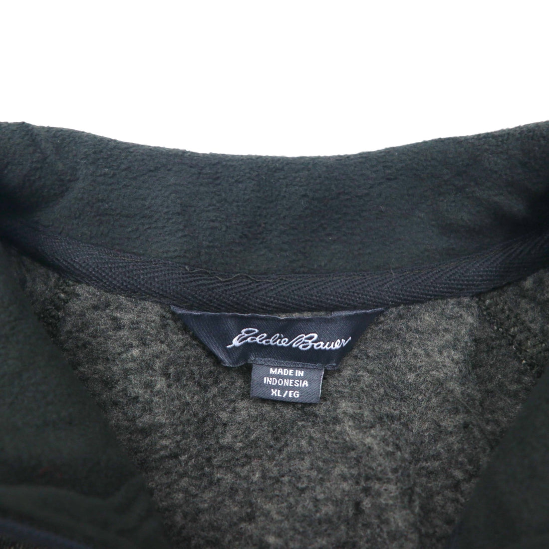 Eddie Bauer ハーフジップ フリースジャケット XL グレー RADIATOR SWEATER FLEECE 1/4 ZIP 未使用品