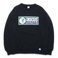 DISCUS ATHLETIC Crewneck Sweatshirt M Black Cotton Logo Print