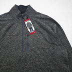 Eddie Bauer ハーフジップ フリースジャケット XL グレー RADIATOR SWEATER FLEECE 1/4 ZIP 未使用品
