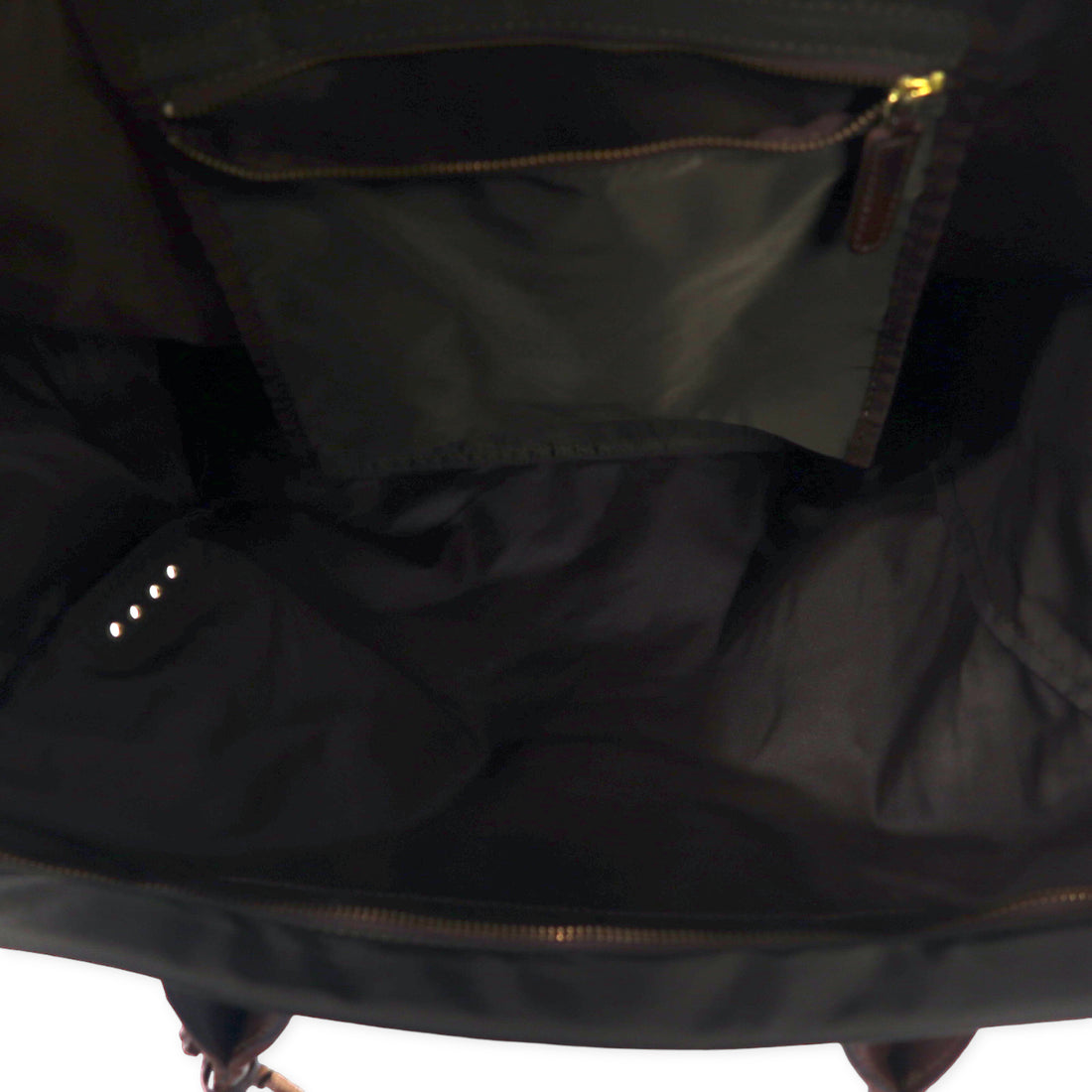 Felisi Large Helmet Bag Tote Bag Khaki Nylon Leather Handle 9328 Made in Italy