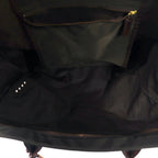 Felisi Large Helmet Bag Tote Bag Khaki Nylon Leather Handle 9328 Made in Italy