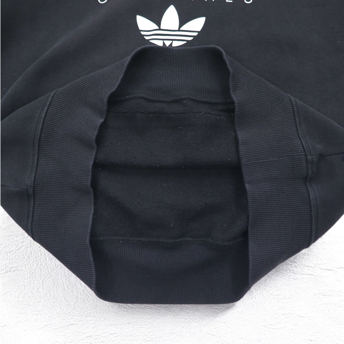 adidas originals トレフォイルロゴ プリント パーカー XL ブラック 裏起毛 AY6630