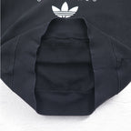 adidas originals トレフォイルロゴ プリント パーカー XL ブラック 裏起毛 AY6630