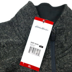 Eddie Bauer ハーフジップ フリースジャケット XL グレー RADIATOR SWEATER FLEECE 1/4 ZIP 未使用品