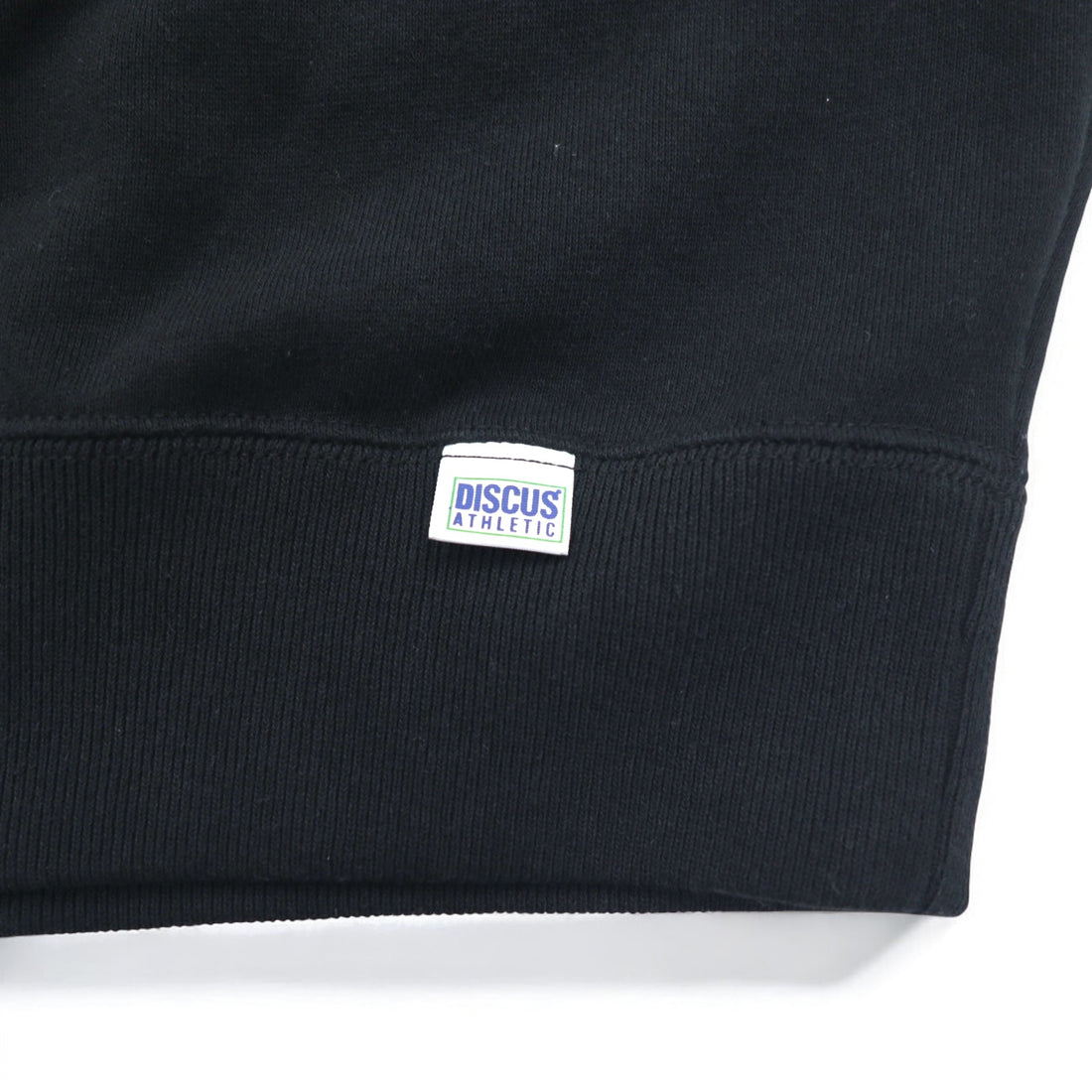 DISCUS ATHLETIC Crewneck Sweatshirt M Black Cotton Logo Print
