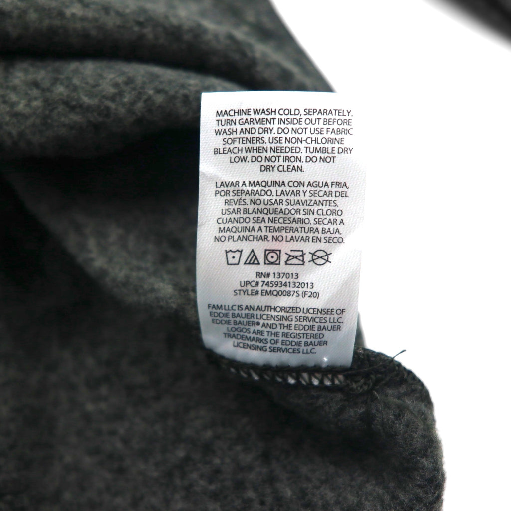 Eddie Bauer ハーフジップ フリースジャケット XL グレー RADIATOR SWEATER FLEECE 1/4 ZIP 未使用品