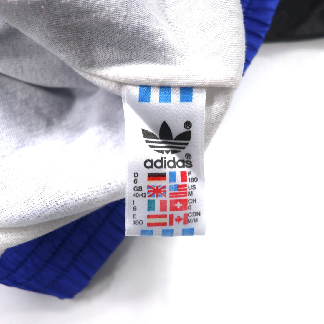 Adidas 90s Nylon Jacket Track Jacket F180 Blue Trefoil Logo Silver Tag Big Size