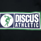 DISCUS ATHLETIC Crewneck Sweatshirt M Black Cotton Logo Print