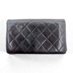 CHANEL 2.55ライン マトラッセ 財布 ブラック レザー キルティング ターンロック フランス製