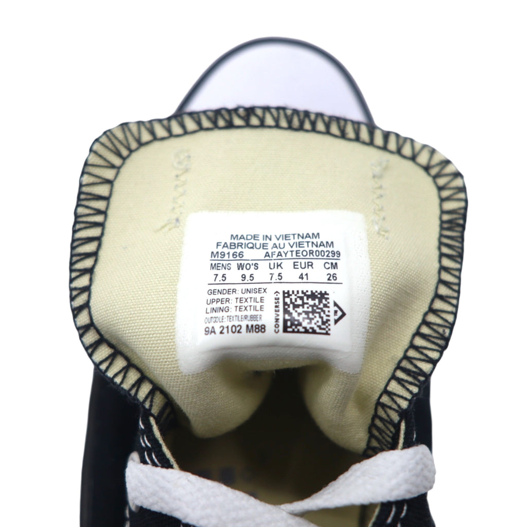 CONVERSE オールスター ローカット キャンバス スニーカー 26cm ブラック コットン CANVAS ALL STAR OX M9166