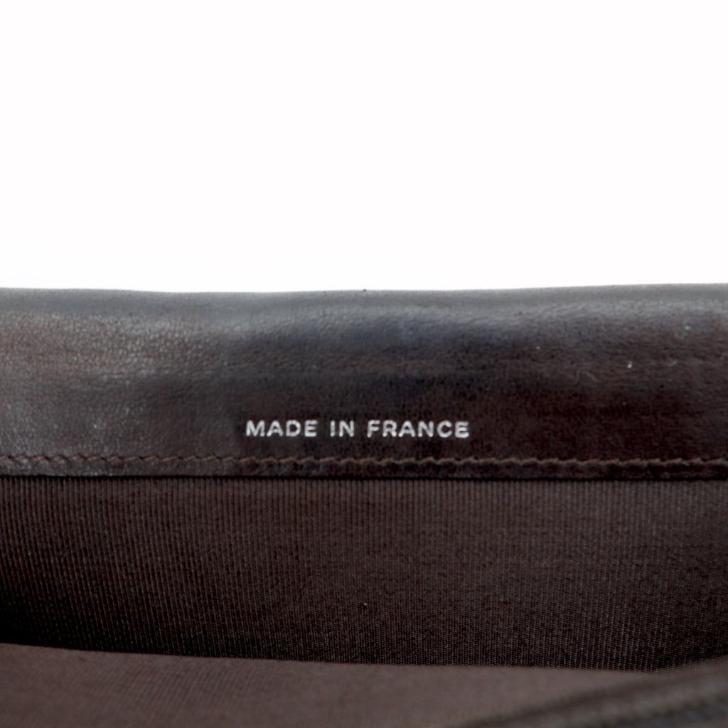 CHANEL 2.55ライン マトラッセ 財布 ブラック レザー キルティング ターンロック フランス製