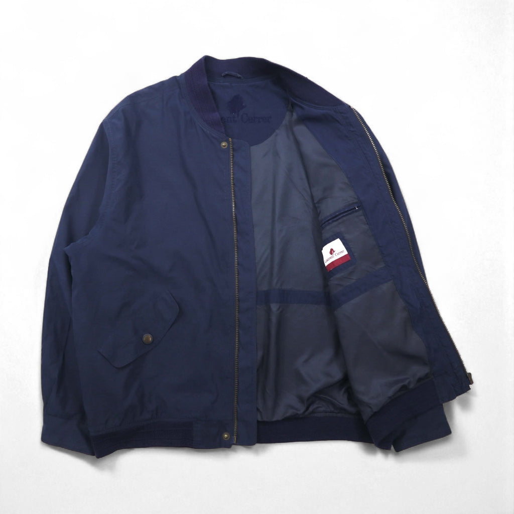 90s Vintage Bomber Jacket 90年代 ピーチスキン スウィングトップ ハリントンジャケット XL ネイビー Laurent Cerrer