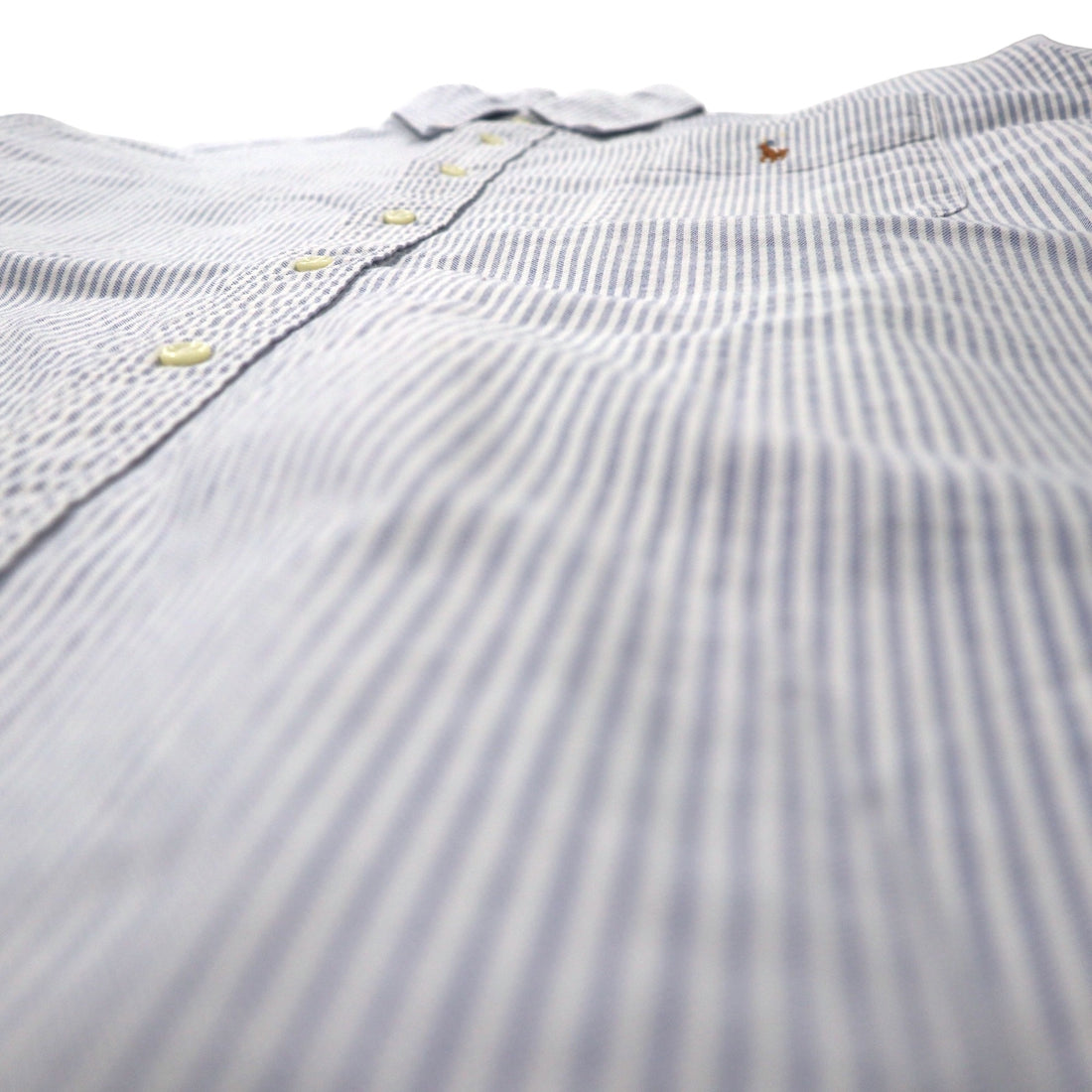 Ralph Lauren 90年代 オックスフォード ボタンダウンシャツ XL ブルー ストライプ コットン CLASSIC FIT スモールポニー 刺繍