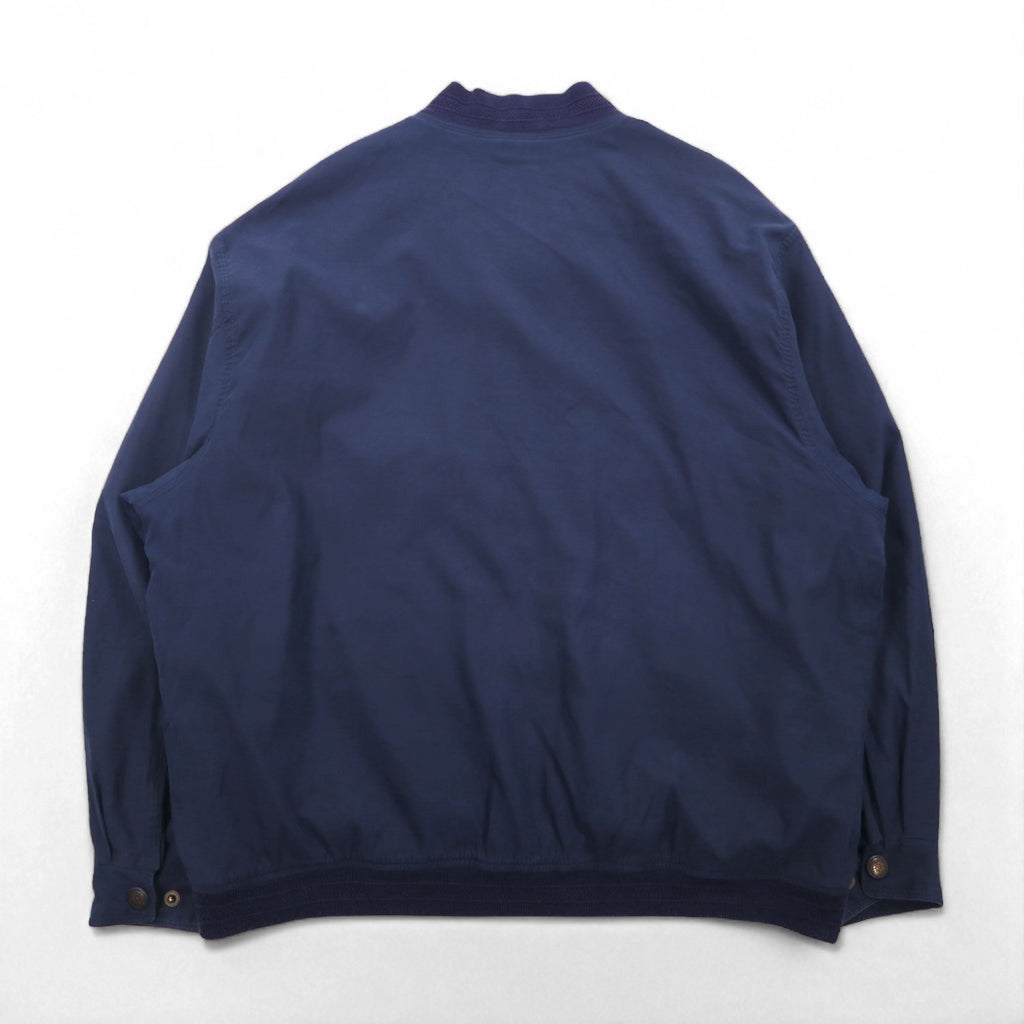 90s Vintage Bomber Jacket 90年代 ピーチスキン スウィングトップ ハリントンジャケット XL ネイビー Laurent Cerrer