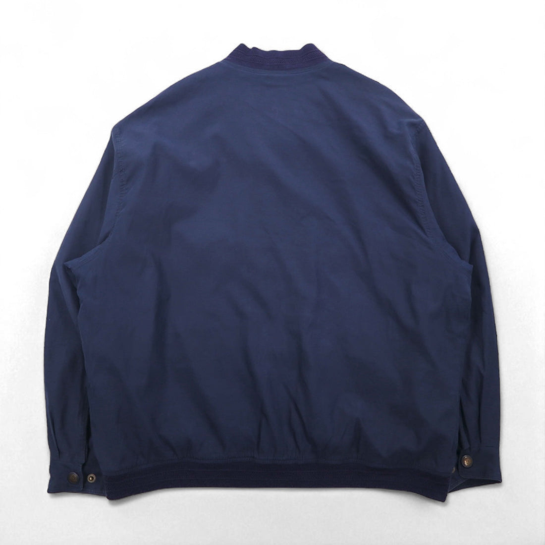 90s Vintage Bomber Jacket 90年代 ピーチスキン スウィングトップ ハリントンジャケット XL ネイビー Laurent Cerrer