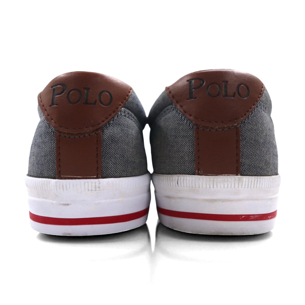 Polo by Ralph Lauren キャンバス スニーカー 25.5cm グレー スモールポニー刺繍 VAUGHN