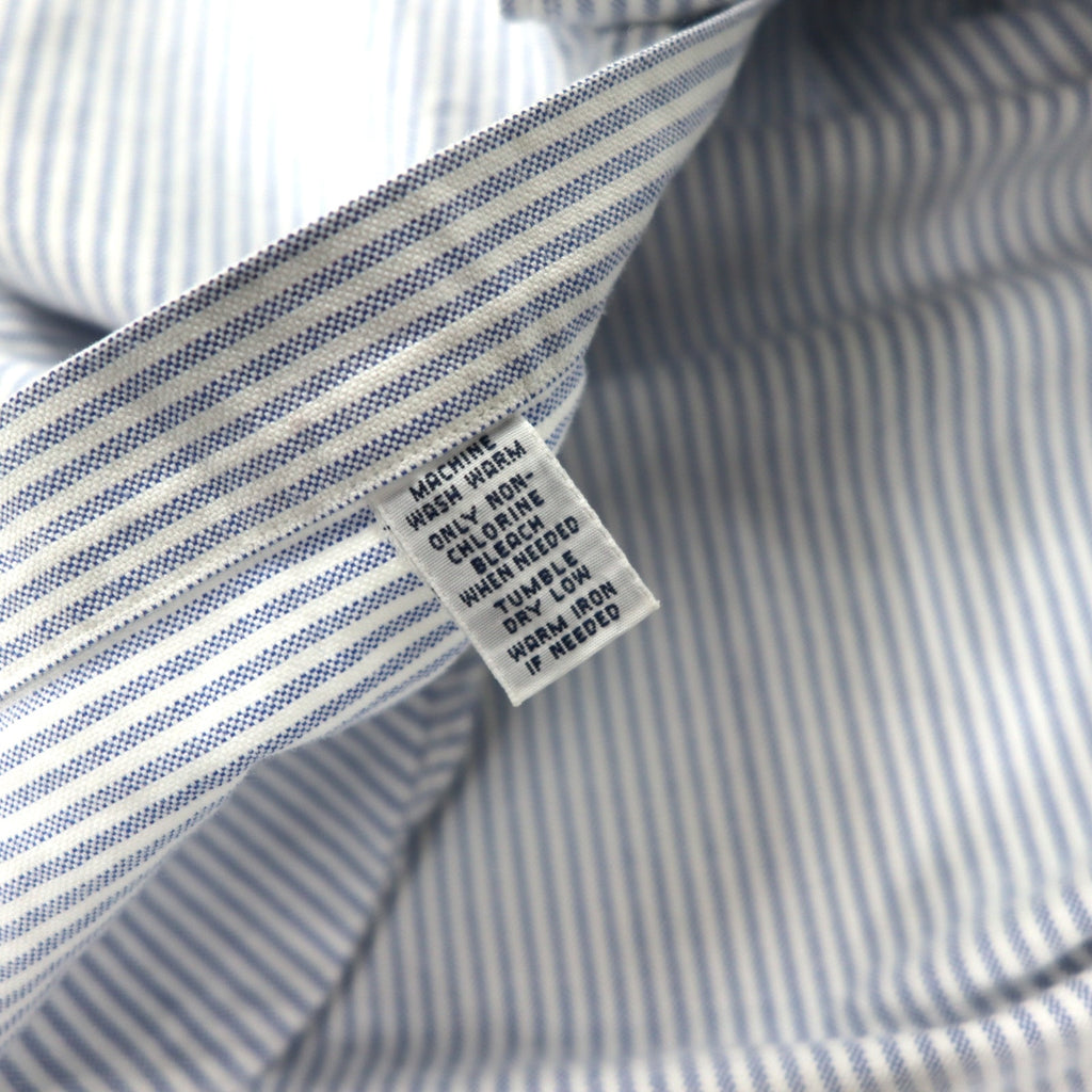 Ralph Lauren 90年代 オックスフォード ボタンダウンシャツ XL ブルー ストライプ コットン CLASSIC FIT スモールポニー 刺繍