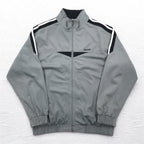 STARTER 90s Track Jacket Jersey XL Gray Side Line Stand Collar High Neck