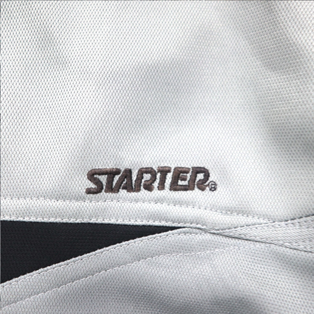 STARTER 90s Track Jacket Jersey XL Gray Side Line Stand Collar High Neck