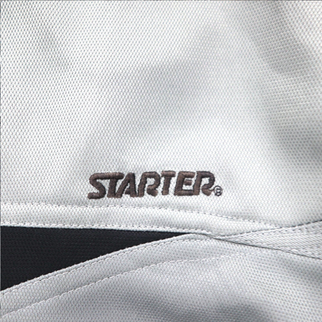 STARTER 90s Track Jacket Jersey XL Gray Side Line Stand Collar High Neck
