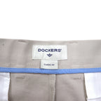 DOCKERS (Levi's) Tucked Wide Chino Pants, Size 36, Beige, Cotton, Classic Fit, Center Press.