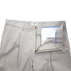 DOCKERS (Levi's) Tucked Wide Chino Pants, Size 36, Beige, Cotton, Classic Fit, Center Press.