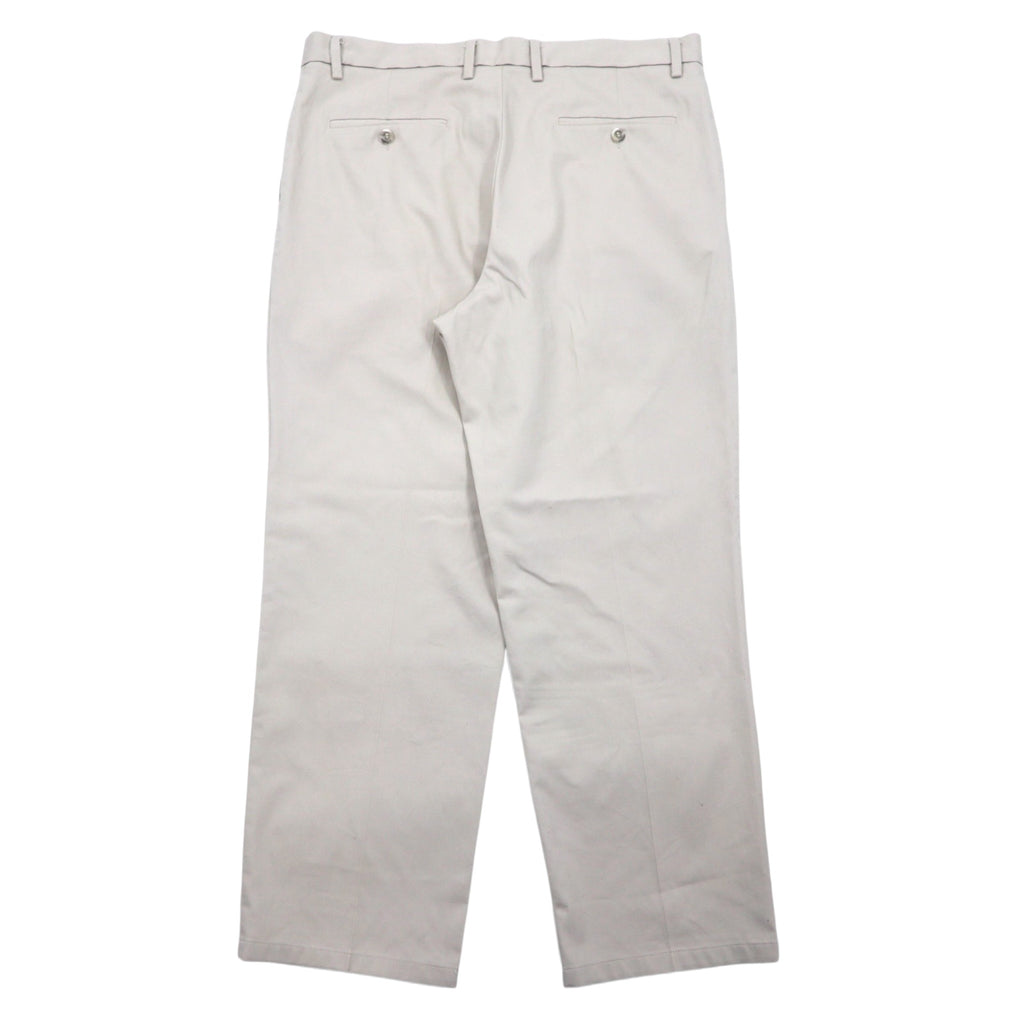 DOCKERS (Levi's) Tucked Wide Chino Pants, Size 36, Beige, Cotton, Classic Fit, Center Press.