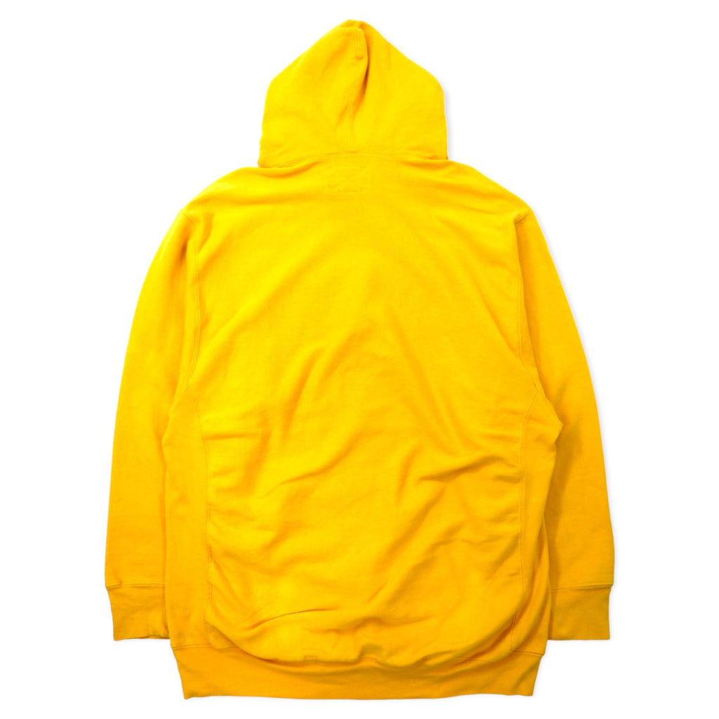 STEVE AND BARRY'S Reverse Weave Pullover Hoodie XL Yellow Cotton College MICHIGAN Arch Logo Big Size