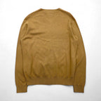 Polo Ralph Lauren 90年代 Vネック ピマコットン ニット セーター L ベージュ スモールポニー刺繡